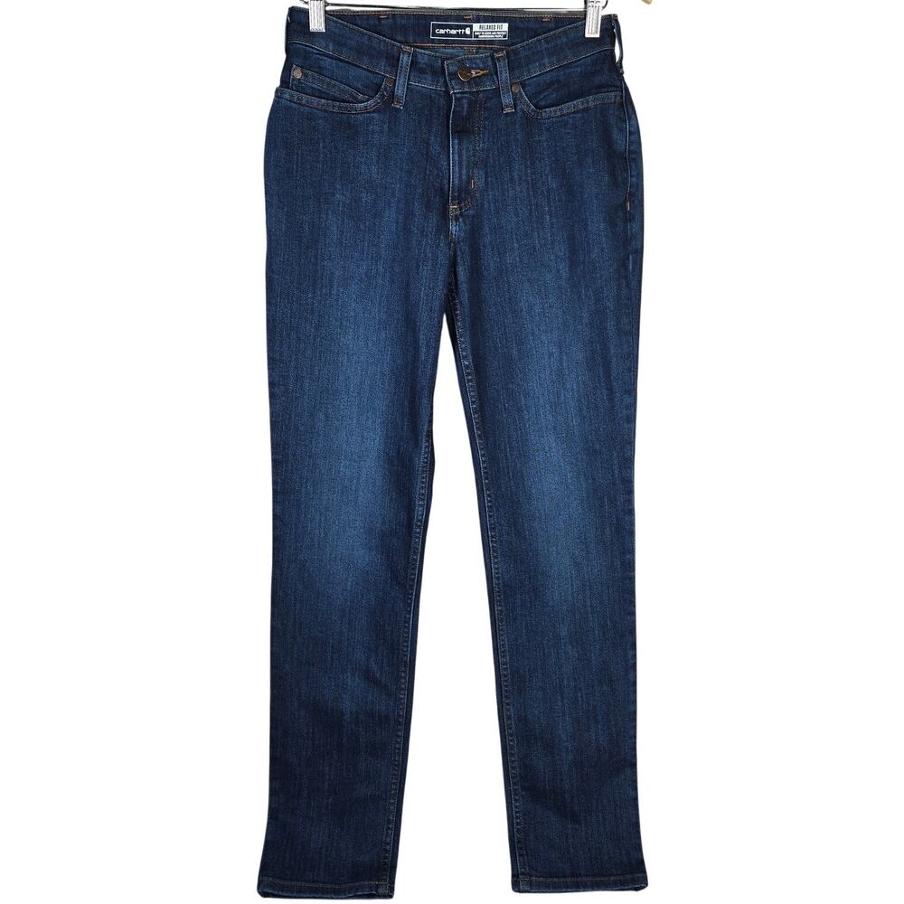 Carhartt BD5383W Relaxed Fit Womens Jeans Dark Wash‎ Size 2 Regular